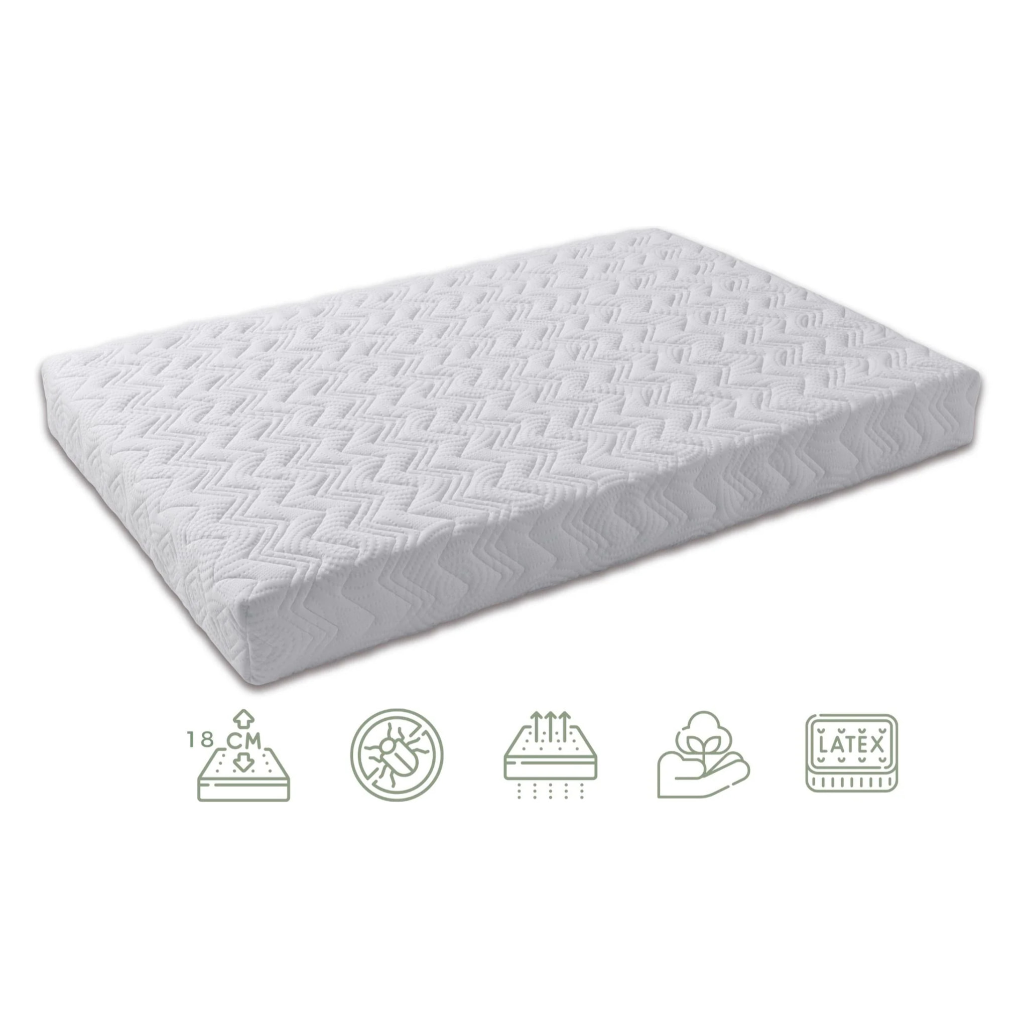 Colchón Natura con Núcleo de Latex Natural - Altura 18 cm