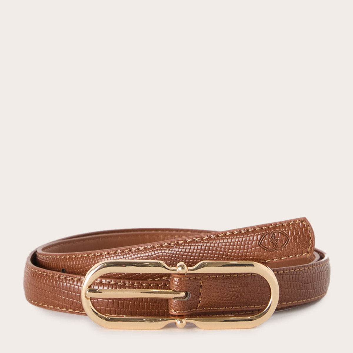 Motivi - Cintura lizard con fibbia - Marrone