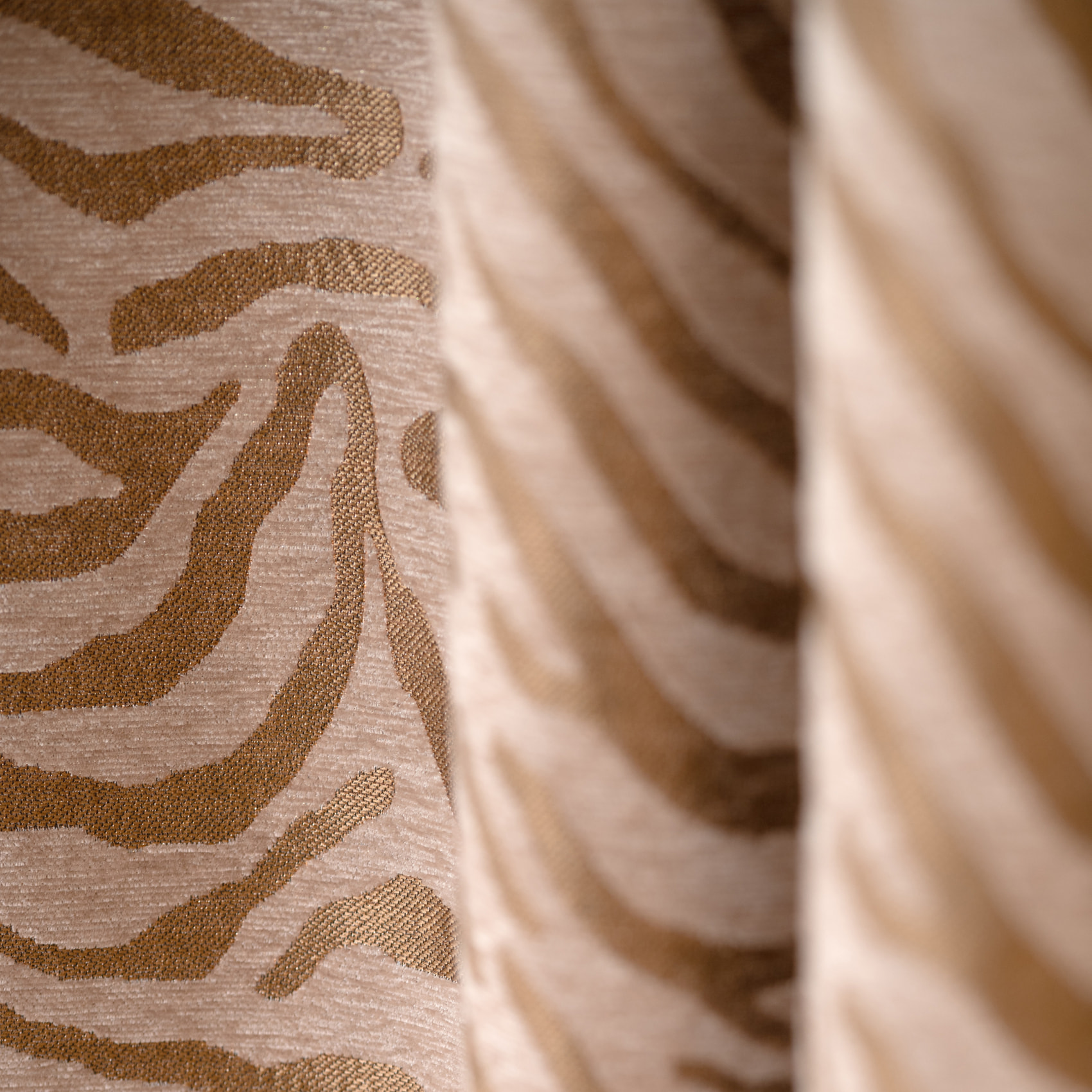 Rideau zèbre tissu chenille - Beige