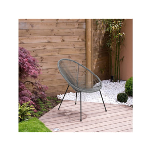 Lot de 2 fauteuils de jardin "Ania" - Gris