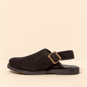 Zapatos N5871 NOBUCK LAVADO BLACK/ ARENISCA color Black