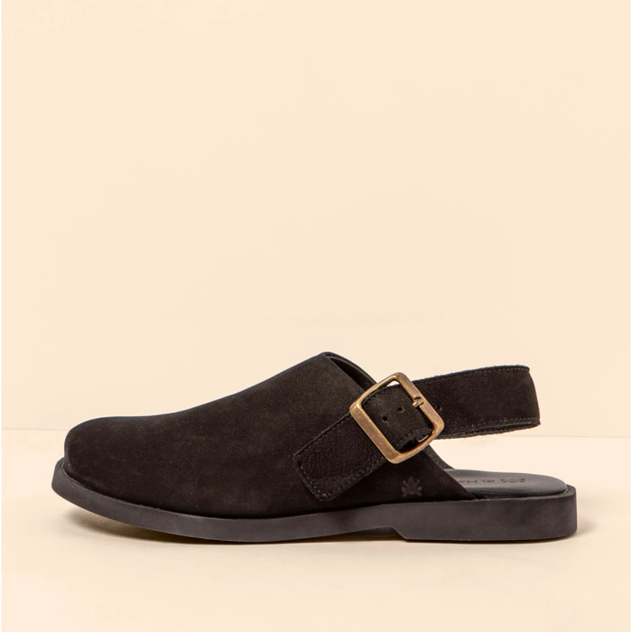 Zapatos N5871 NOBUCK LAVADO BLACK/ ARENISCA color Black