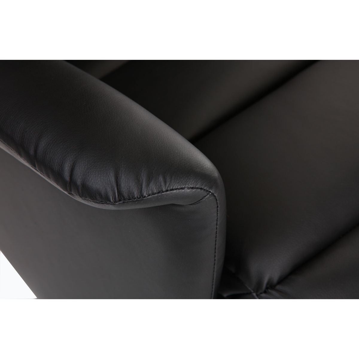 Fauteuil relax manuel noir NELSON