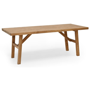 Table basse en bois massif ton naturel Hauteur: 45 Longueur: 120 Largeur: 50