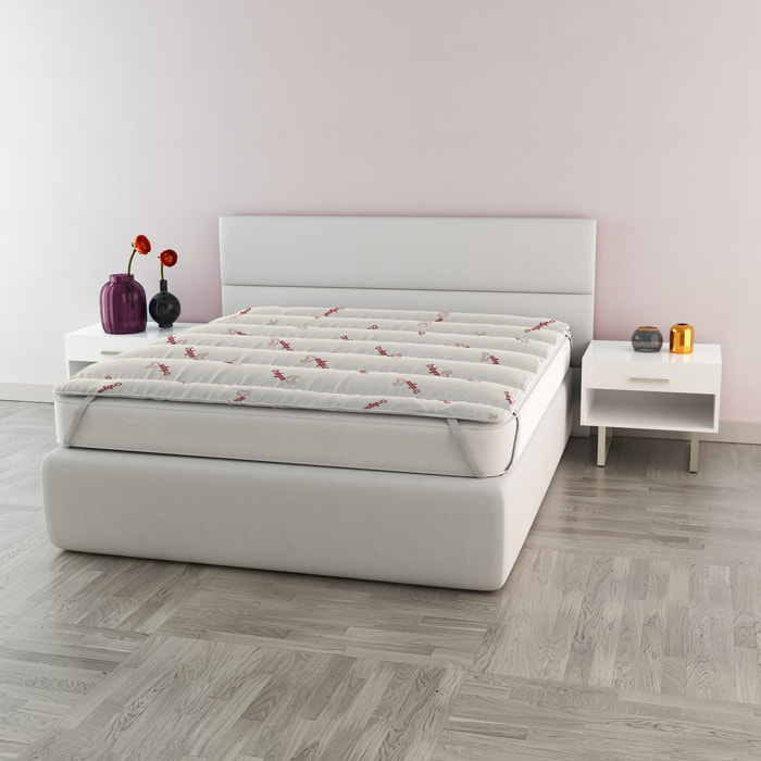 TOPPER TRAPUNTATO CRABYON CON ELASTICI - Made in Italy