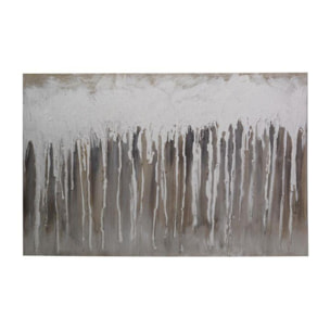 Quadro dipinto bianco e marrone cm60x90x3