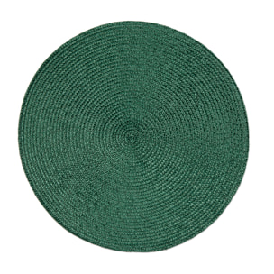 Set 6 tovagliette tonde Excelsa – Round, Polipropilene Verde scuro