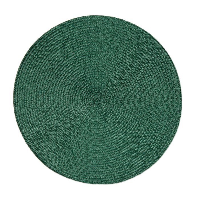 Set 6 tovagliette tonde Excelsa – Round, Polipropilene Verde scuro