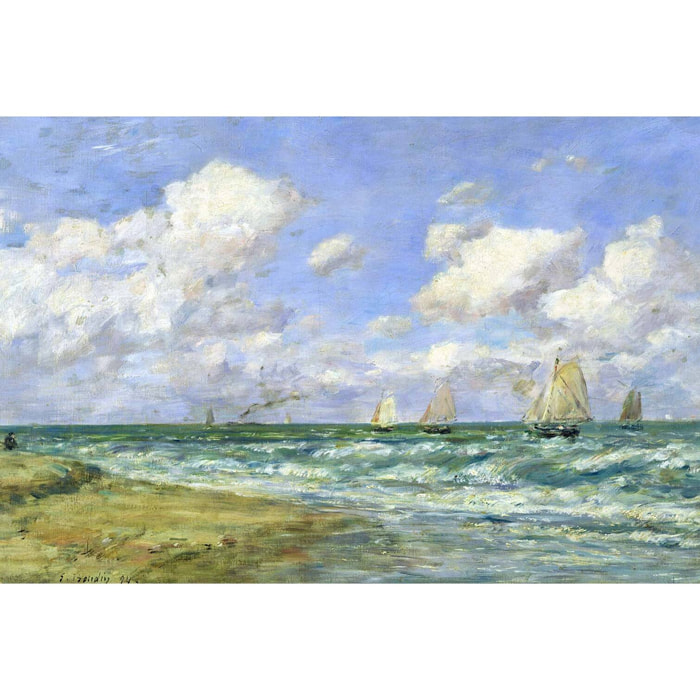Tableau célèbre scène marine par louis boudin  Toile imprimée