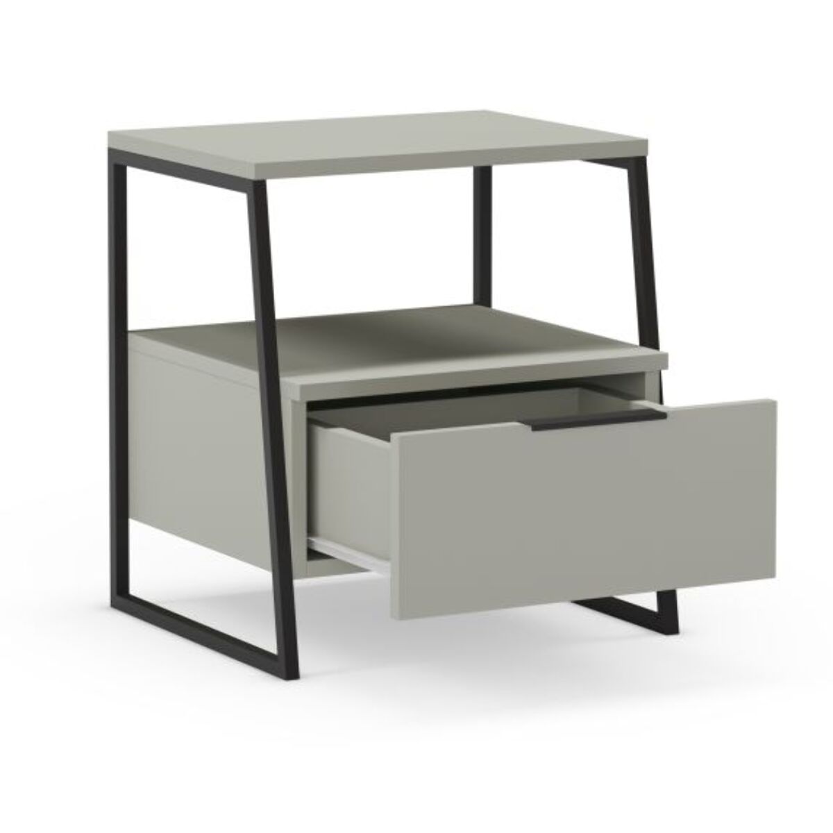 Mesita de noche Oksa Verde - Negro