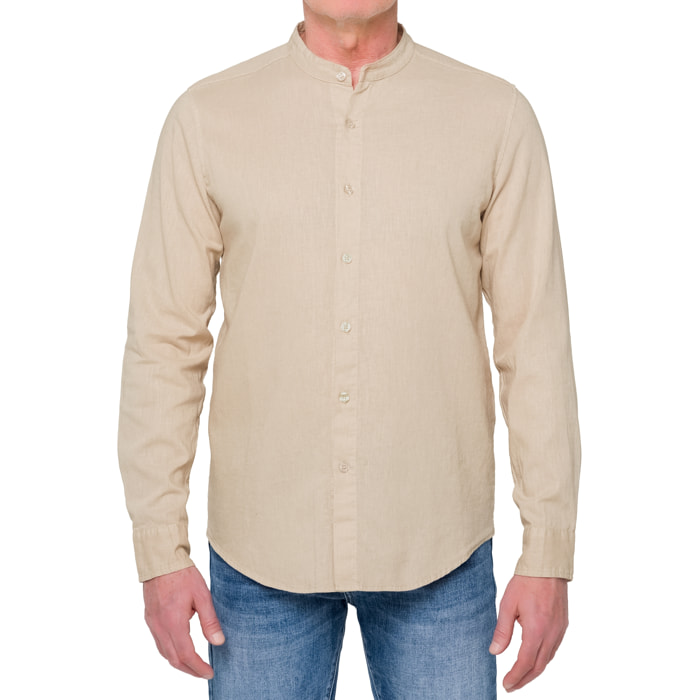 Camisa de lino Hot Buttered Tongareva Beige