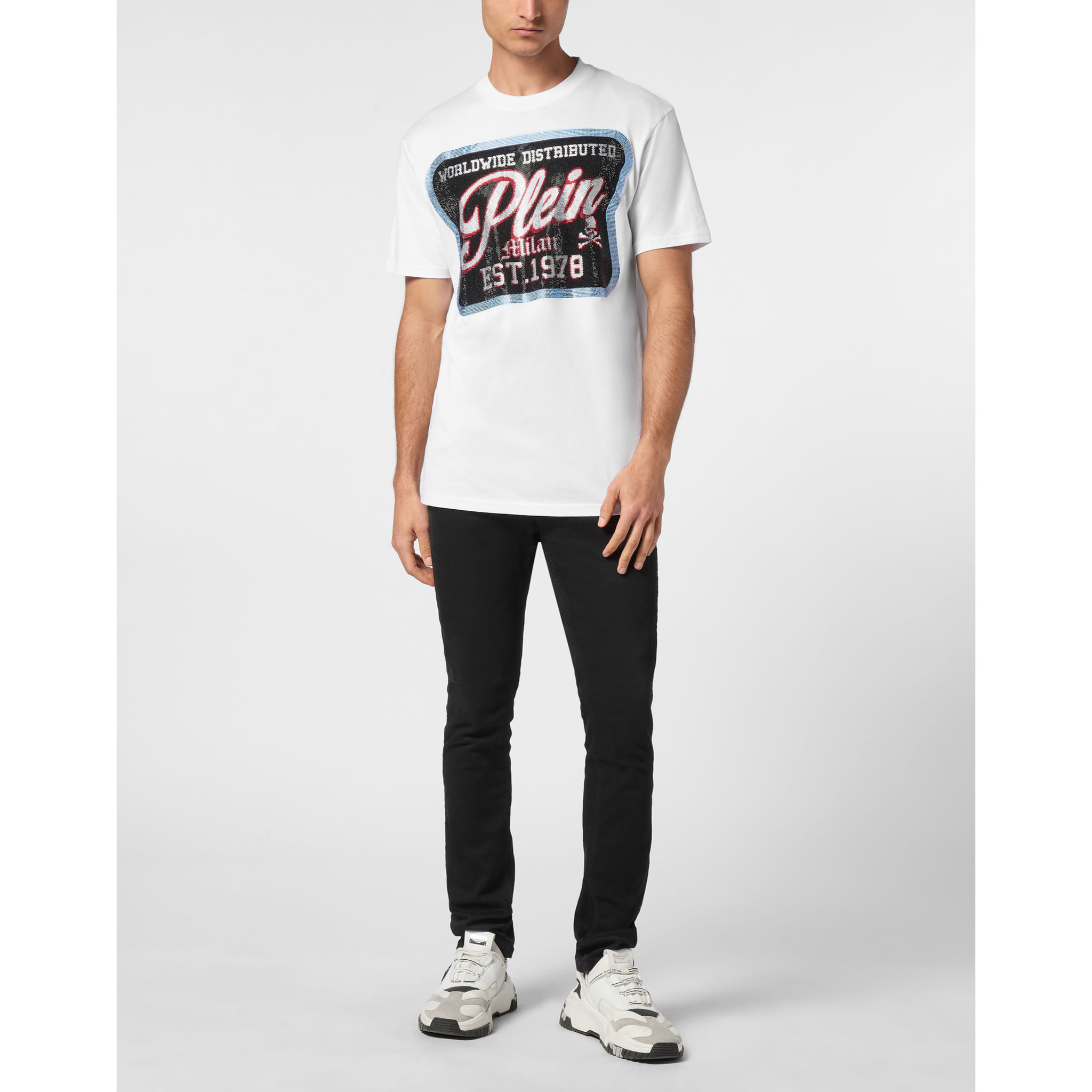 PHILIPP PLEIN Camiseta de cuello redondo y manga corta