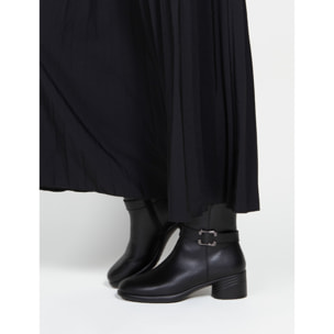 Botines de Piel - Negro - Tacón: 5 cm