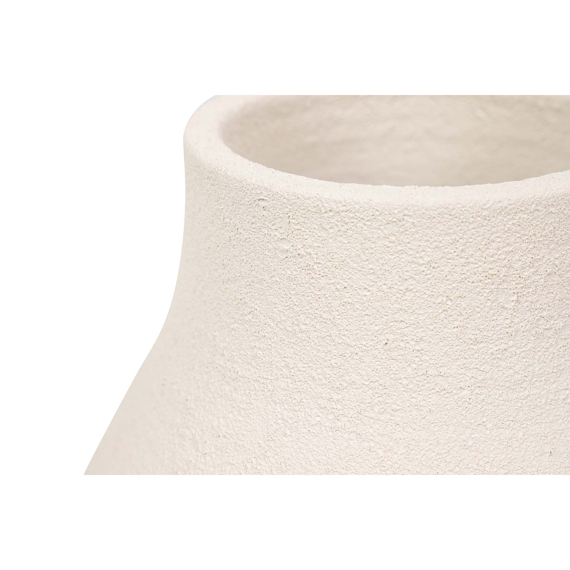 Florero Ceramica Beige 25x25x40 Cm