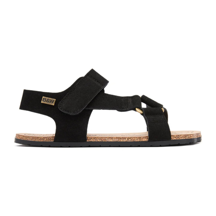 Sandalias Abiertas Barefoot Goflex en Negro