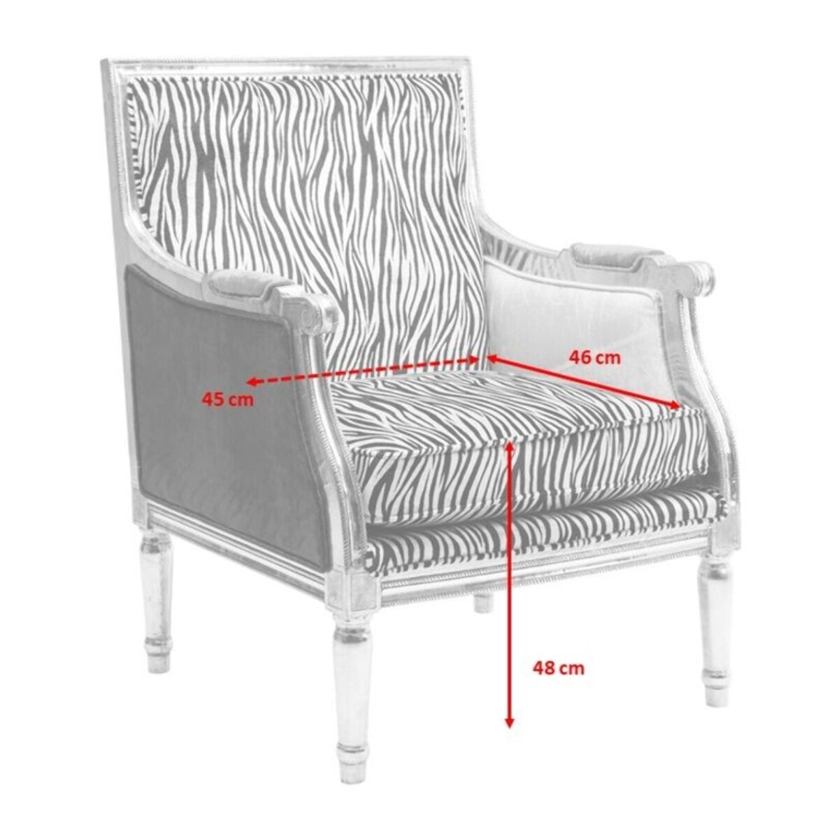 Fauteuil Regency zèbre Kare Design