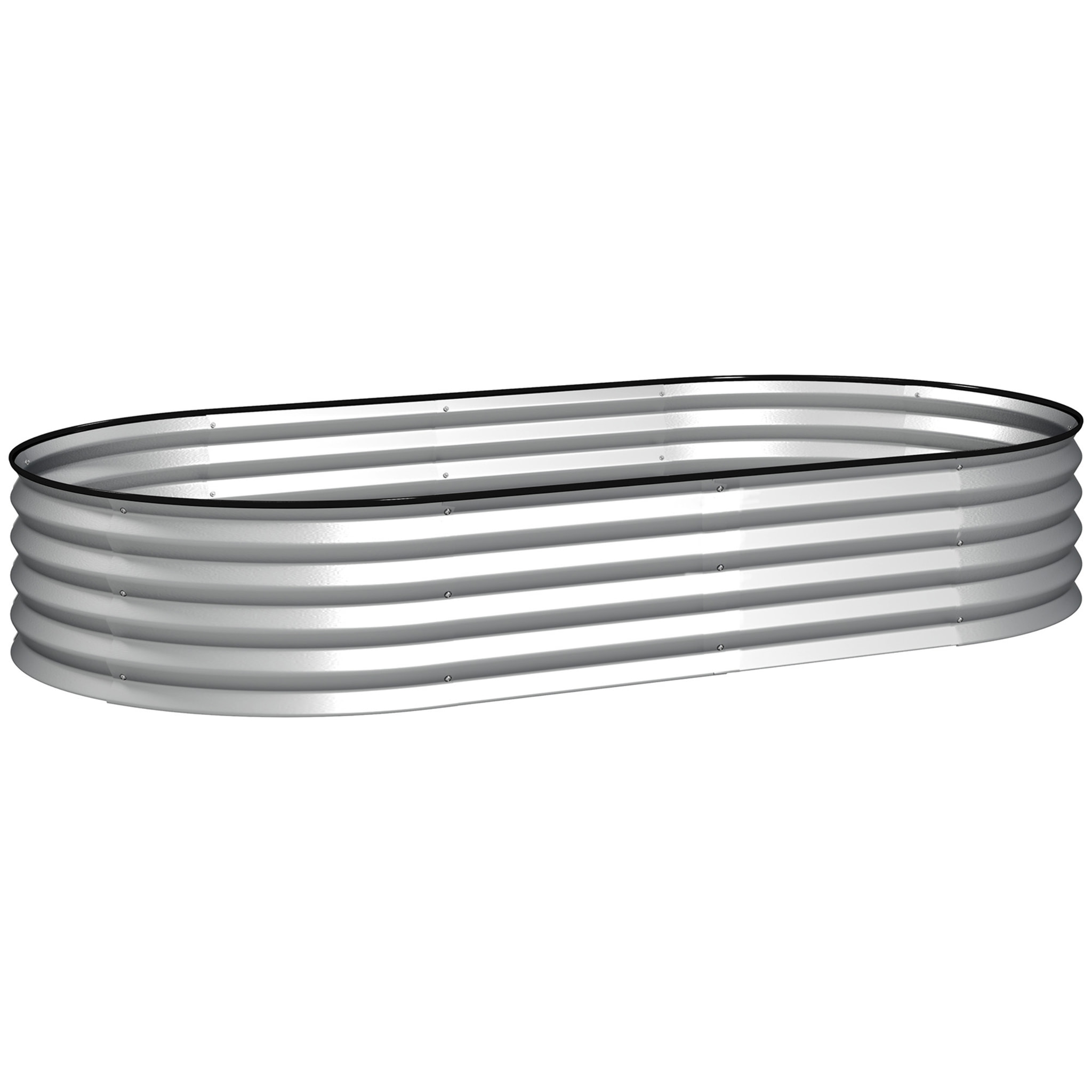 Jardinière carré potager dim. 181 x 93 x 30 cm tôle d'acier galvanisée