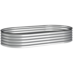 Jardinière carré potager dim. 181 x 93 x 30 cm tôle d'acier galvanisée