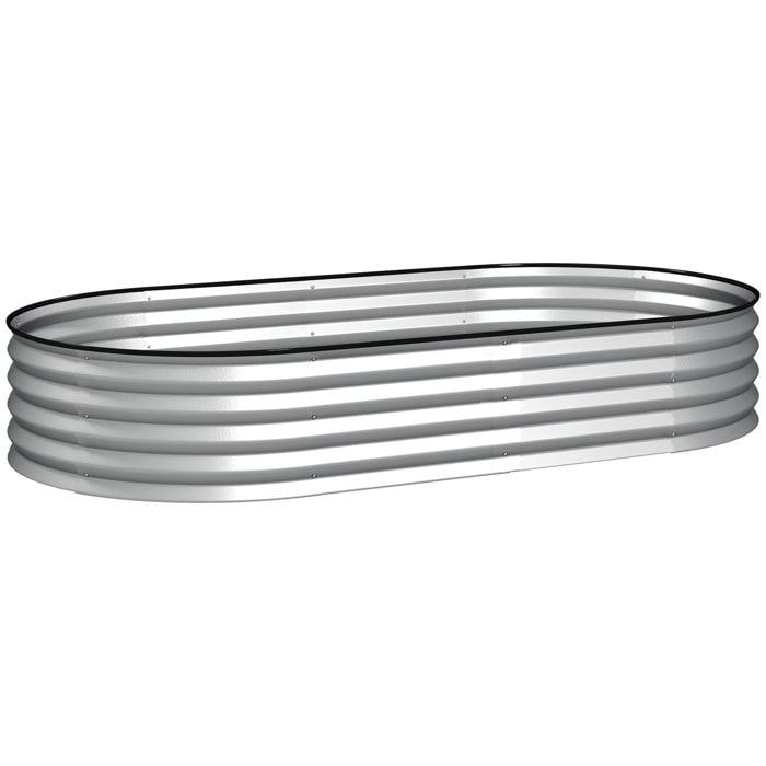 Jardinière carré potager dim. 181 x 93 x 30 cm tôle d'acier galvanisée