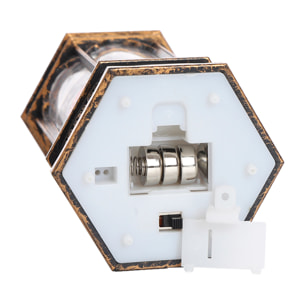 Candela di Natale con luce ed effetto neve di 14 cm. Design Babbo Natale.