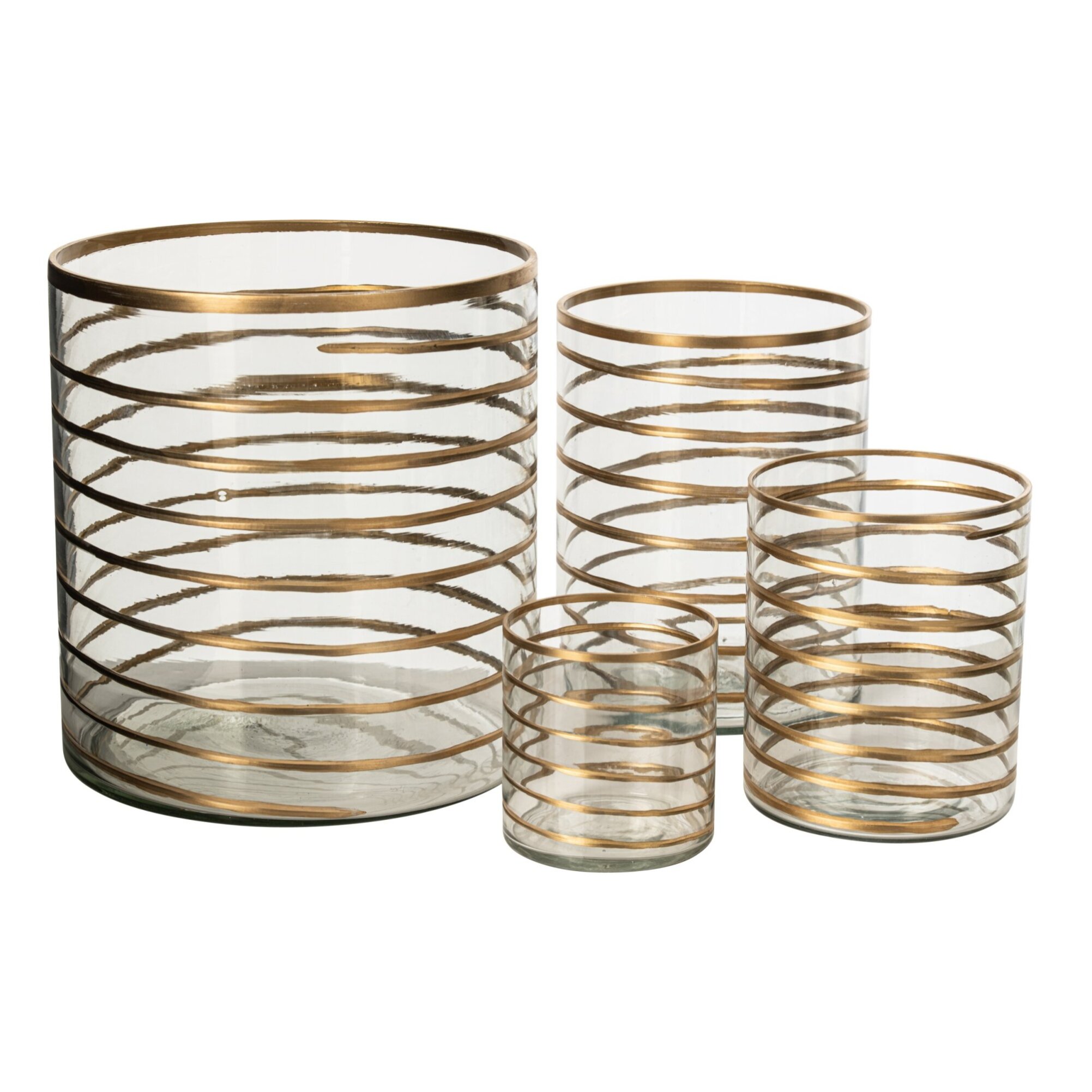 J-Line Chandelier - verre doré/transparent - extra large