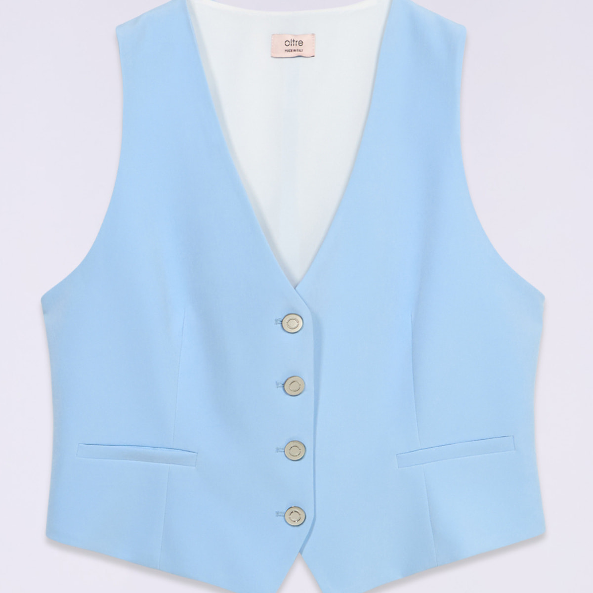 Oltre - Gilet in tessuto tecnico - Azzurro