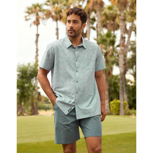 Camisa Manga Corta Gris - Sweetpalm