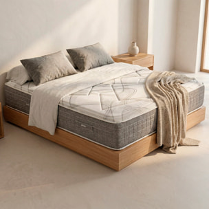 Colchón Muelles Ensacados | Premium con progresión Visco y Visco soja | 32cm de altura | Reversible Doble Cara | Saturn