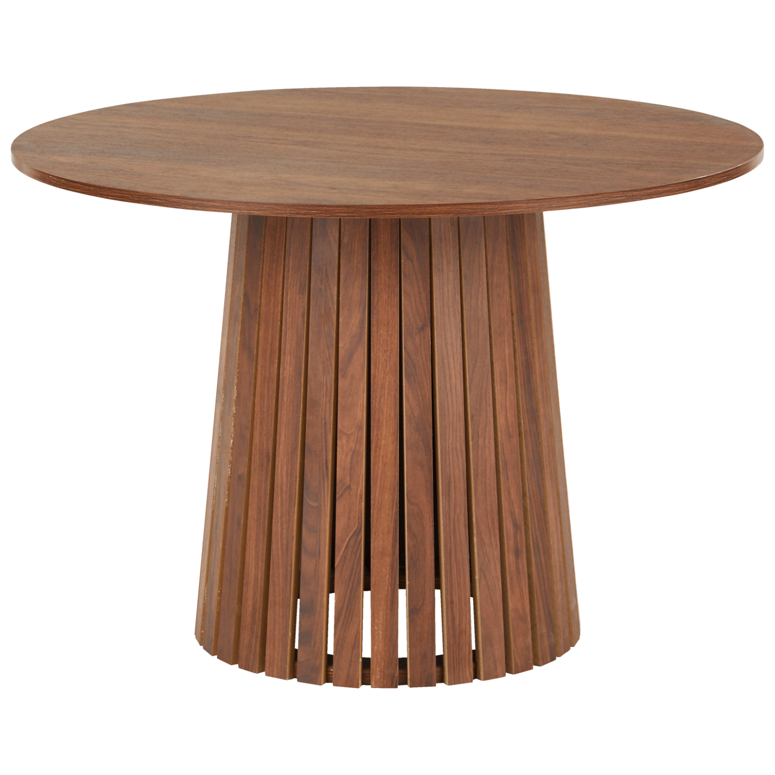 Table à manger ronde 110cm en bois foncé LIV