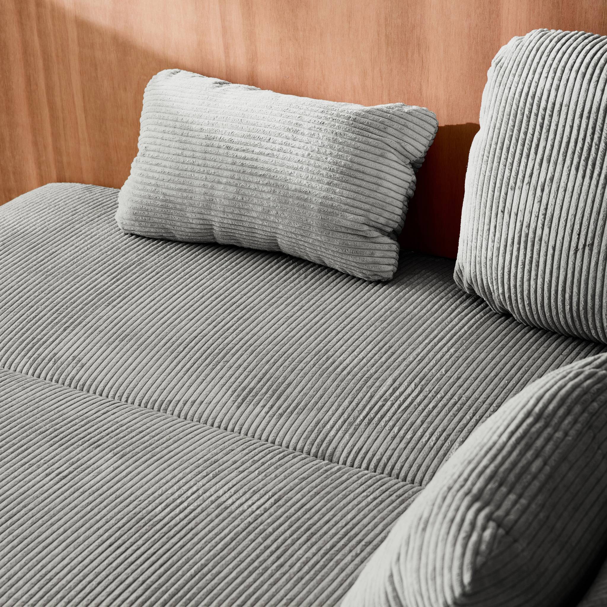 Banquette convertible 3 places velours côtelé  NELSON