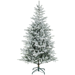 Árbol de Navidad Artificial 180 cm, Árbol de Navidad Nevado, Abeto Artificial con 1207 Ramas Articuladas, Base Plegable, Fácil de Montar, Decoración para Hogar, Oficina, Fiestas