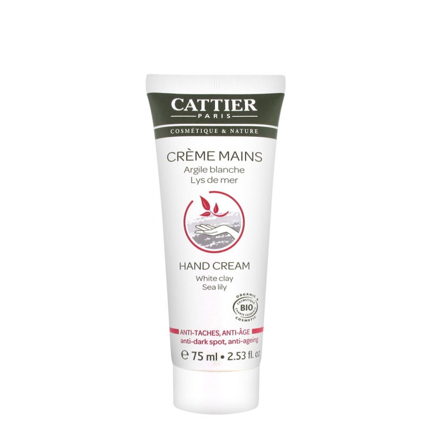 Crème Mains Anti-Tâches, Anti-Âge - Argile Blanche & Lys de Mer 75 ml