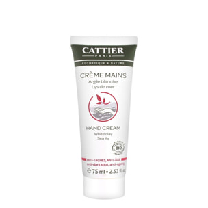 Crème Mains Anti-Tâches, Anti-Âge - Argile Blanche & Lys de Mer 75 ml