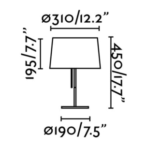 VOLTA Lampe de table noire