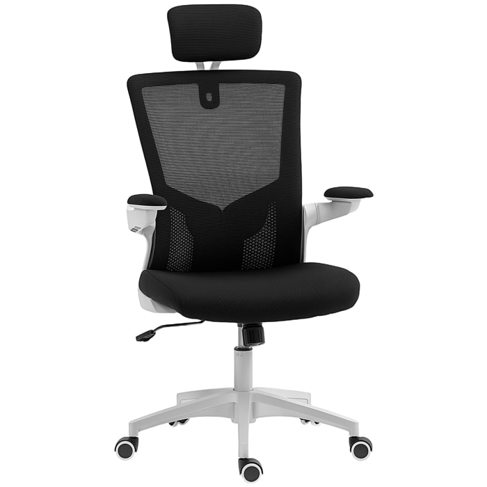 Chaise de bureau manager ergonomique réglable accousoirs relevables noir