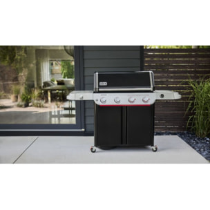 Barbecue gaz WEBER Genesis E-435W, sur chariot, 5 brûleurs dont 1 latéral, surface de cuisson 86 x 48 cm