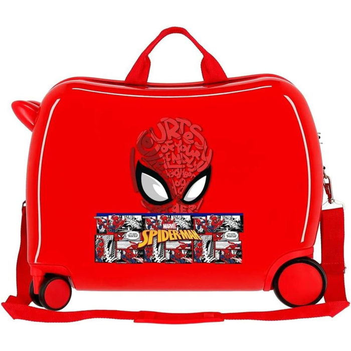 Valigia Cavalcabile Spiderman comic Lui Spiderman Rosso