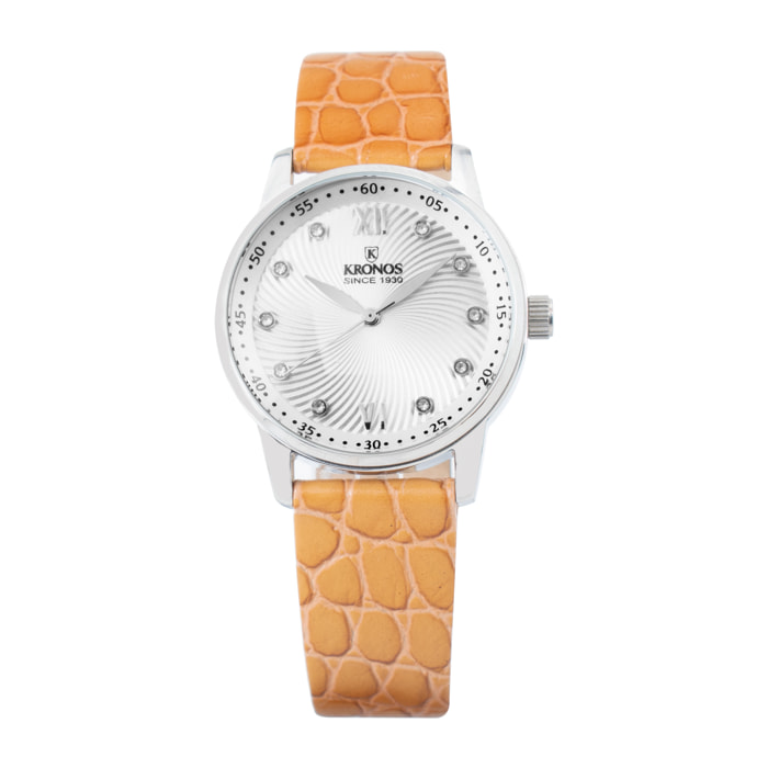 Reloj Kronos K021.32.19 Mujer Analogico Cuarzo con Correa de Piel