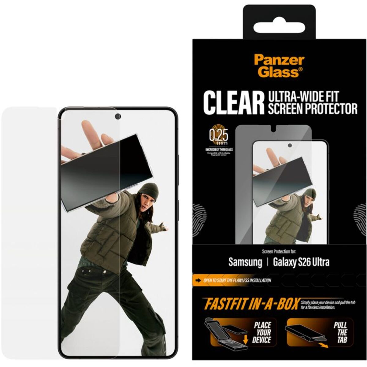 Protège écran PANZERGLASS Samsung Galaxy S26 Ultra pose facile