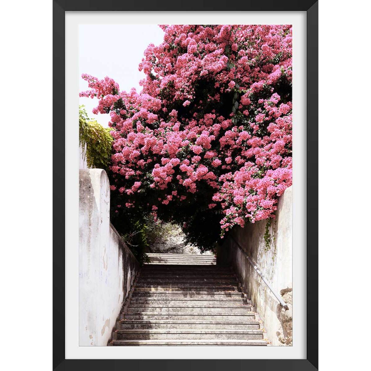 Affiche welcometoportugal secret street Affiche + cadre en bois - Noir