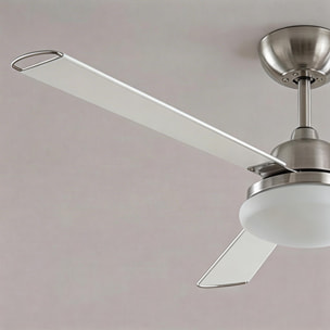 Forlight Ventilador Calima LED 15.9W 3000K Níquel satinado Blanco 551lm