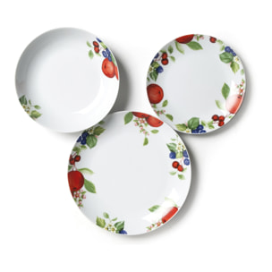 Service de table 18 pièces Excelsa – Apple, Porcelaine Blanc