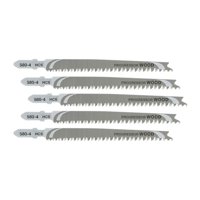 Lame de scie sauteuse denture Progressor bois, Agglo, Md profondeur de coupe <65 mm attache en T - Lot de 5 pièces - DEWALT - DT2057-QZ