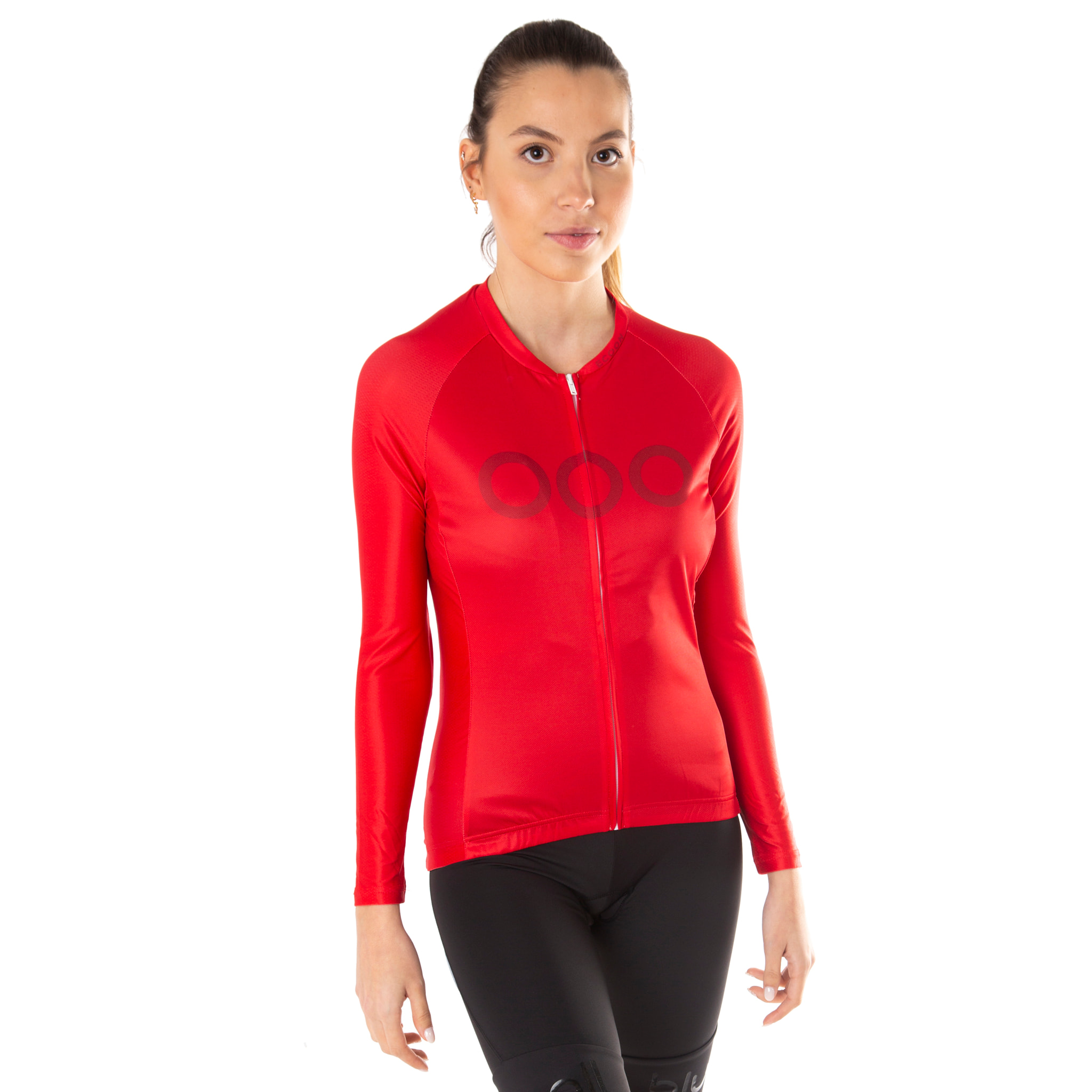 Maillot de manga larga ECOON modelo Tourmalet Women en color Rojo