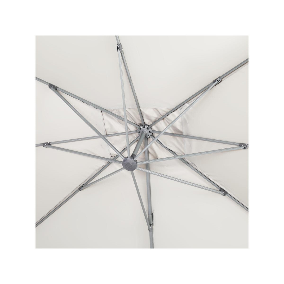 Parasol de jardin déporté en aluminium "Sun 4" 3 x 4 m - Ecru