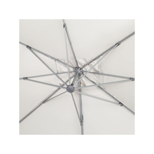 Parasol de jardin déporté en aluminium "Sun 4" 3 x 4 m - Ecru