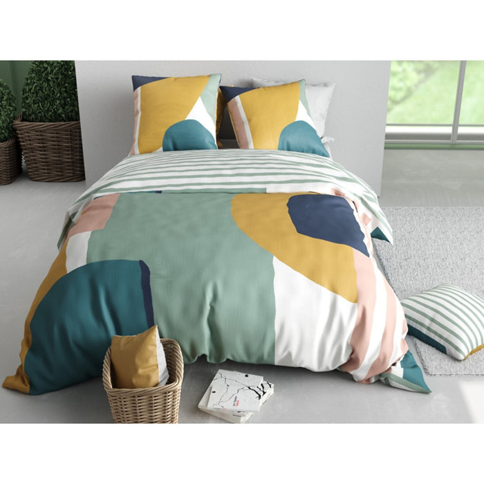 Parure Housse De Couette 3pcs 100% Coton 57 Fils OSLO