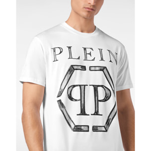 PHILIPP PLEIN Camiseta de cuello redondo y manga corta HEXAGON