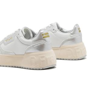 D.Franklin Zapatillas Deportivas Casual de Mujer Court Basic en Plata