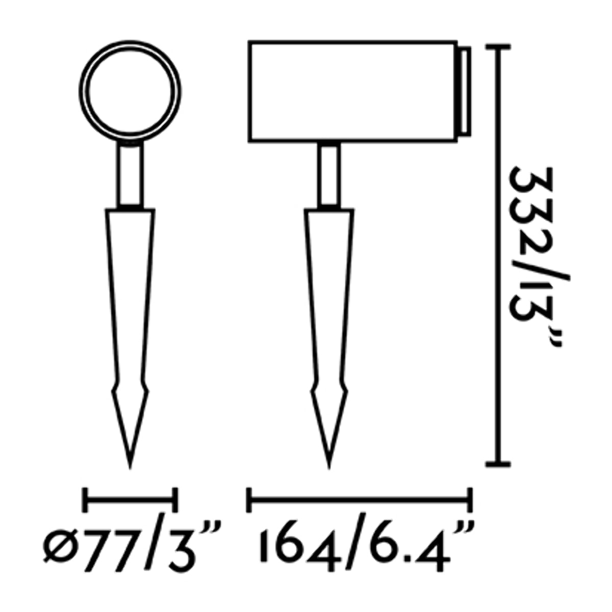PLOM Lámpara proyector con estaca gris oscuro
